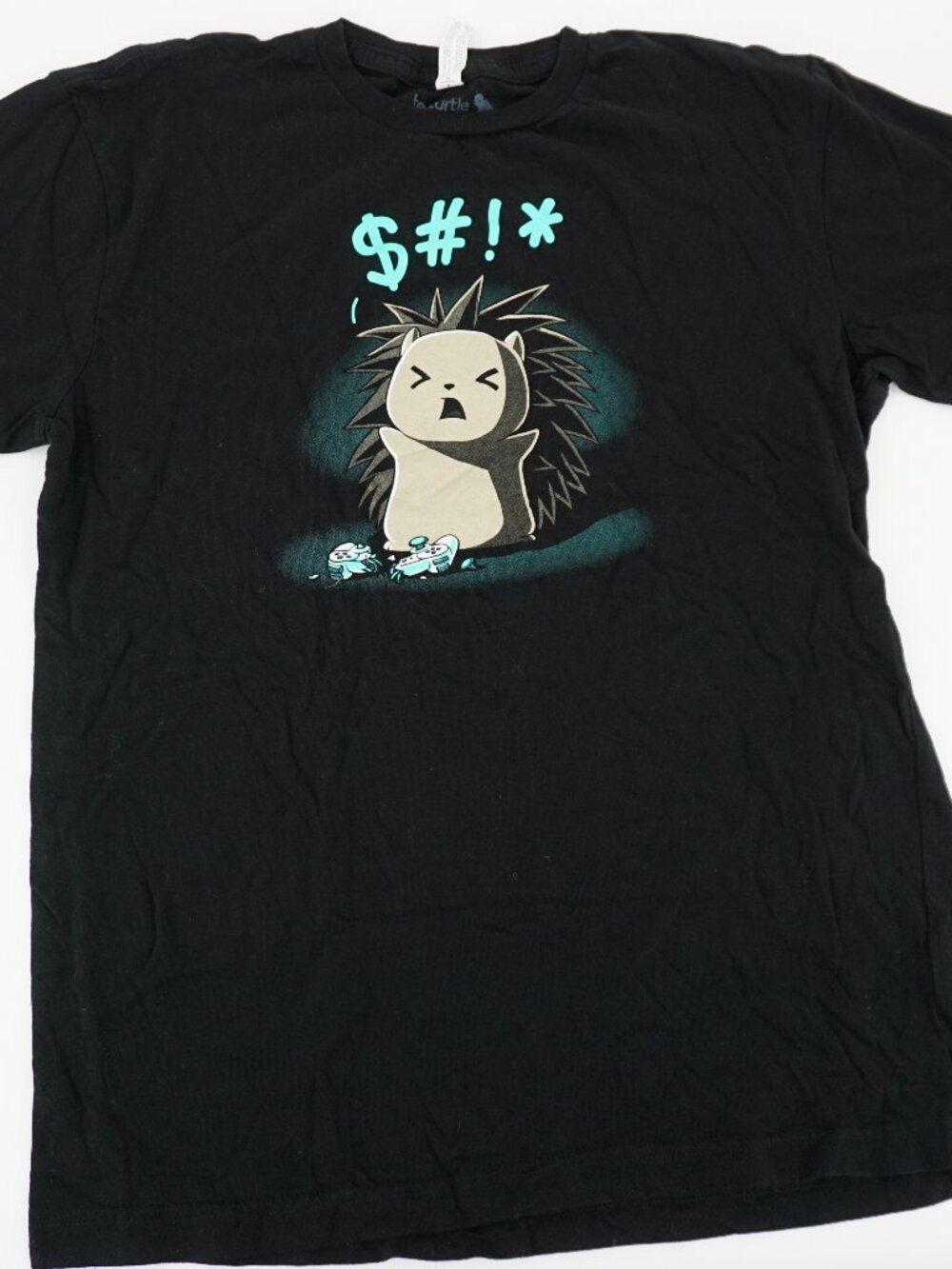 TeeTurtle Black Shirt Unisex Medium Gaming Nerd Shirt